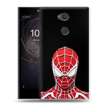 Пластиковый чехол на Sony Xperia L2 с принтом человек паук spiderman Пластиковый чехол на Sony Xperia L2 с принтом человек паук spiderman
