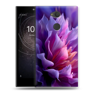 Пластиковый чехол на Sony Xperia L2 с принтом женский цветы