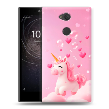 Пластиковый чехол на Sony Xperia L2 с принтом Единорог