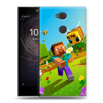 Пластиковый чехол на Sony Xperia L2 с принтом Майнкрафт Minecraft