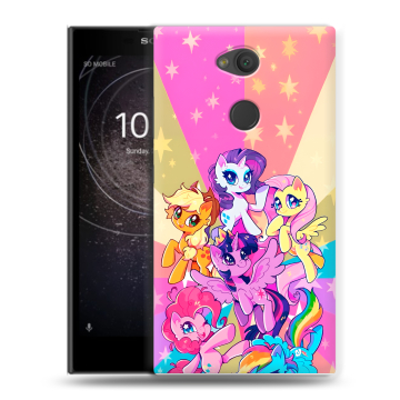 Пластиковый чехол на Sony Xperia L2 с принтом My little pony Дружба чудо