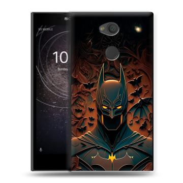 Пластиковый чехол на Sony Xperia L2 с принтом Batman Бэтмен Пластиковый чехол на Sony Xperia L2 с принтом Batman Бэтмен