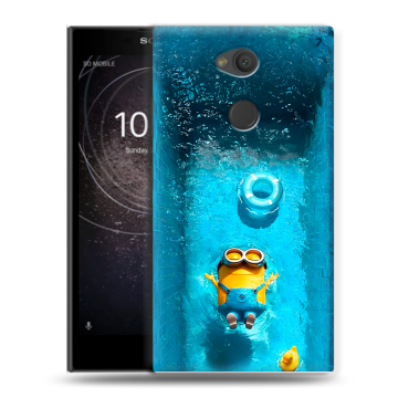 Пластиковый чехол на Sony Xperia L2 с принтом Миньоны Пластиковый чехол на Sony Xperia L2 с принтом Миньоны