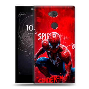 Пластиковый чехол на Sony Xperia L2 с принтом Spiderman Человек паук Пластиковый чехол на Sony Xperia L2 с принтом Spiderman Человек паук