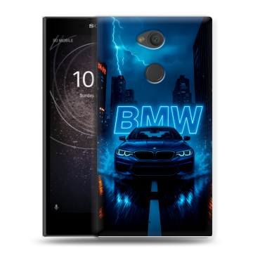 Пластиковый чехол на Sony Xperia L2 с принтом BMW БМВ
