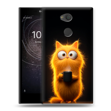 Пластиковый чехол на Sony Xperia L2 с принтом Смешной кот Пластиковый чехол на Sony Xperia L2 с принтом Смешной кот
