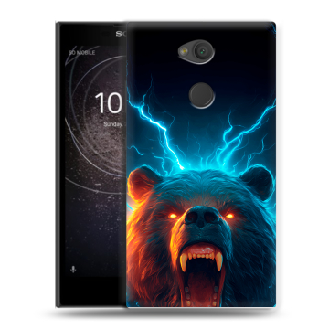 Пластиковый чехол на Sony Xperia L2 с принтом Медведь Пластиковый чехол на Sony Xperia L2 с принтом Медведь