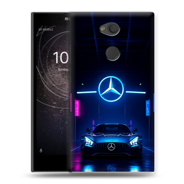 Пластиковый чехол на Sony Xperia L2 с принтом Mercedes Мерседес