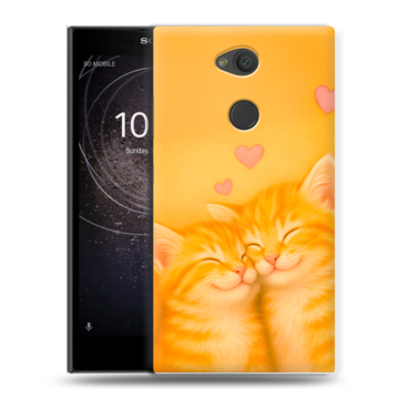 Пластиковый чехол на Sony Xperia L2 с принтом Милые котята Пластиковый чехол на Sony Xperia L2 с принтом Милые котята