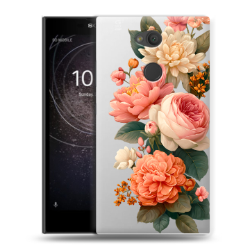 Пластиковый чехол на Sony Xperia L2 с принтом цветы Пластиковый чехол на Sony Xperia L2 с принтом цветы