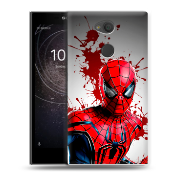 Пластиковый чехол на Sony Xperia L2 с принтом Spiderman Человек паук Пластиковый чехол на Sony Xperia L2 с принтом Spiderman Человек паук