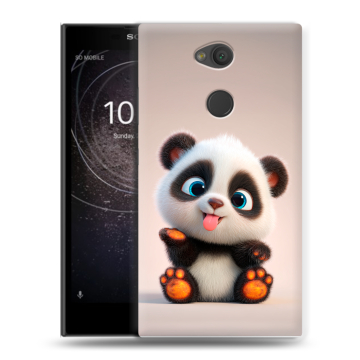 Пластиковый чехол на Sony Xperia L2 с принтом милая панда Пластиковый чехол на Sony Xperia L2 с принтом милая панда