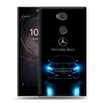 Пластиковый чехол на Sony Xperia L2 с принтом Mercedes Мерседес