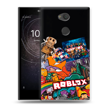 Пластиковый чехол на Sony Xperia L2 с принтом Roblox Роблокс