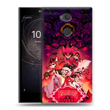 Пластиковый чехол на Sony Xperia L2 с принтом Hazbin Hotel Отель Хазбин