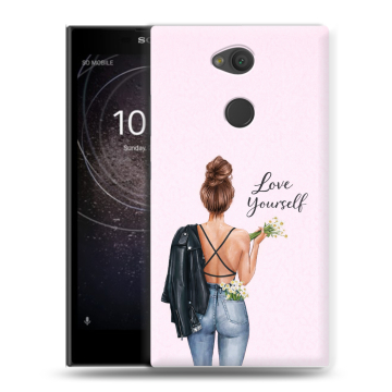 Пластиковый чехол на Sony Xperia L2 с принтом женский Пластиковый чехол на Sony Xperia L2 с принтом женский