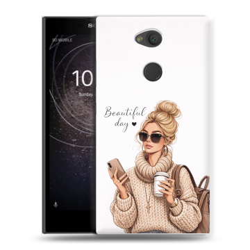 Пластиковый чехол на Sony Xperia L2 с принтом женский