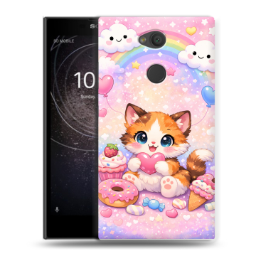 Пластиковый чехол на Sony Xperia L2 с принтом для девочек
