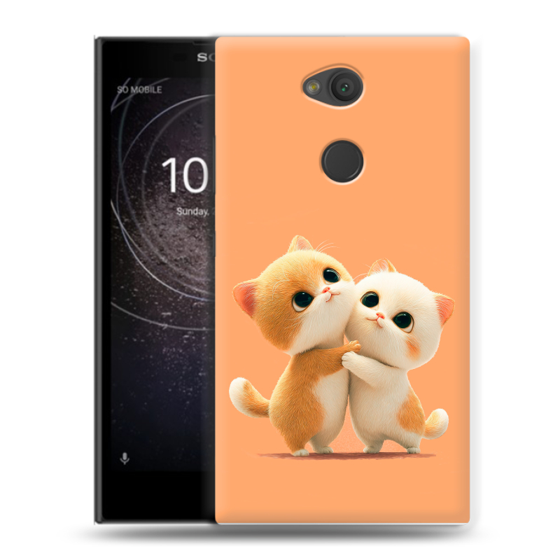 Пластиковый чехол на Sony Xperia L2 с принтом Милые котики Пластиковый чехол на Sony Xperia L2 с принтом Милые котики