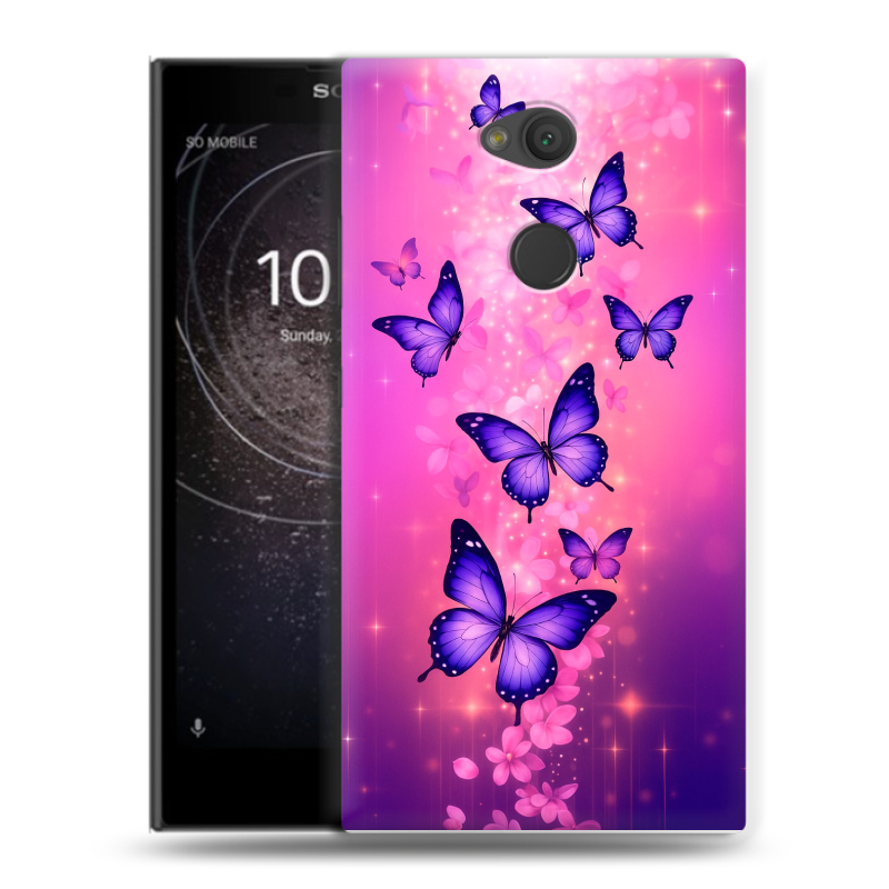 Пластиковый чехол на Sony Xperia L2 с принтом Бабочки Пластиковый чехол на Sony Xperia L2 с принтом Бабочки