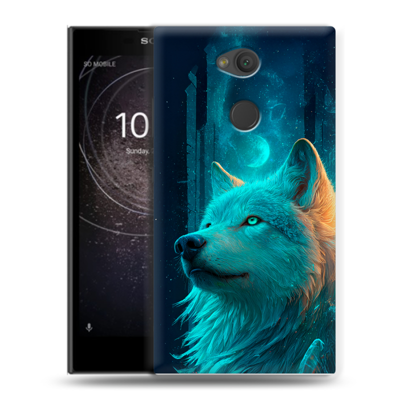 Пластиковый чехол на Sony Xperia L2 с принтом бабочки саккура Пластиковый чехол на Sony Xperia L2 с принтом бабочки саккура