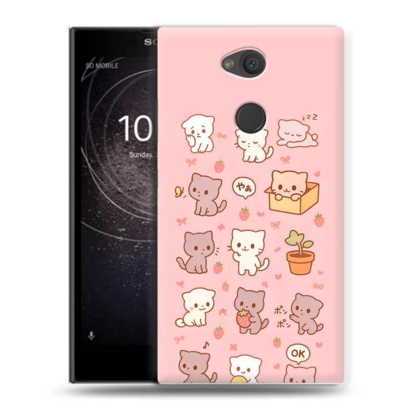 Пластиковый чехол на Sony Xperia L2 с принтом Hello Kitty Хелоу Кити Пластиковый чехол на Sony Xperia L2 с принтом Hello Kitty Хелоу Кити