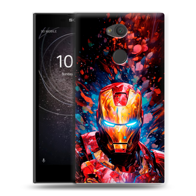Пластиковый чехол на Sony Xperia L2 с принтом Железный человек Ironman Пластиковый чехол на Sony Xperia L2 с принтом Железный человек Ironman