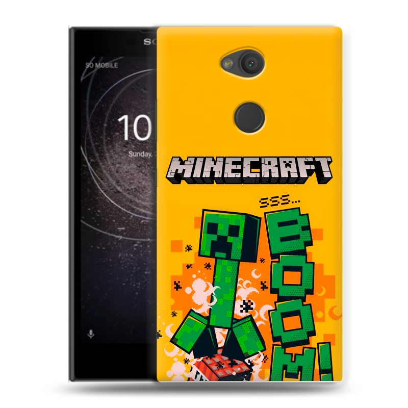 Пластиковый чехол на Sony Xperia L2 с принтом Майнкрафт Minecraft Пластиковый чехол на Sony Xperia L2 с принтом Майнкрафт Minecraft