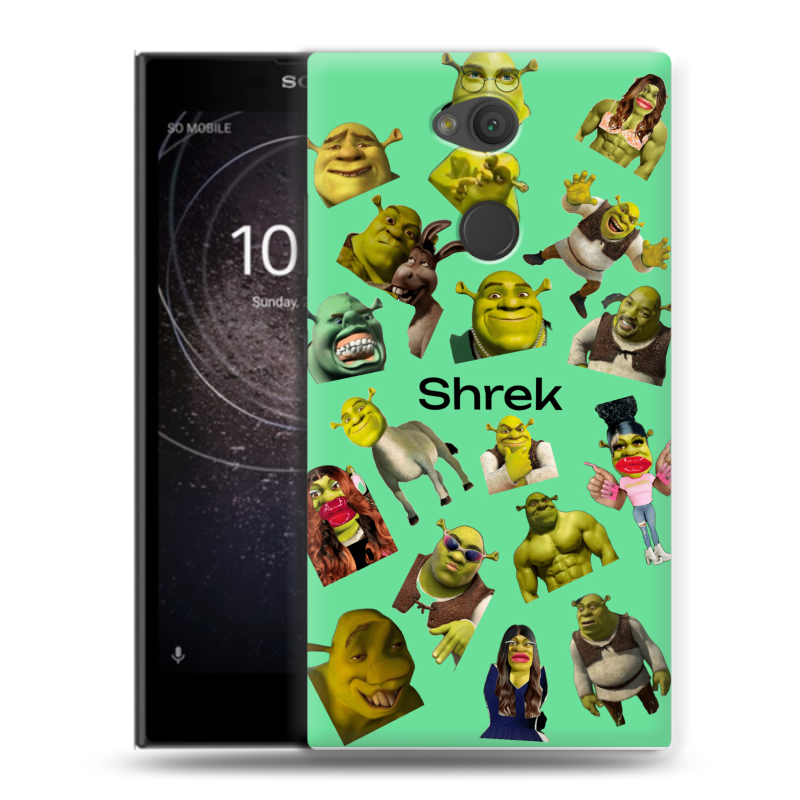 Пластиковый чехол на Sony Xperia L2 с принтом Шрек Shrek Пластиковый чехол на Sony Xperia L2 с принтом Шрек Shrek