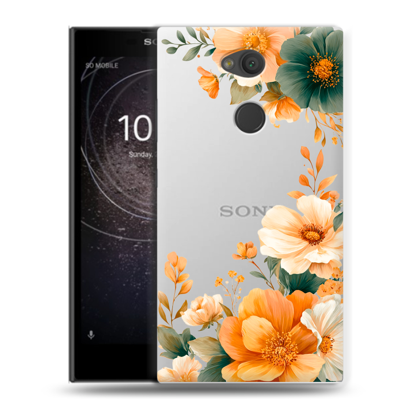 Пластиковый чехол на Sony Xperia L2 с принтом Цветы принт Пластиковый чехол на Sony Xperia L2 с принтом Цветы принт