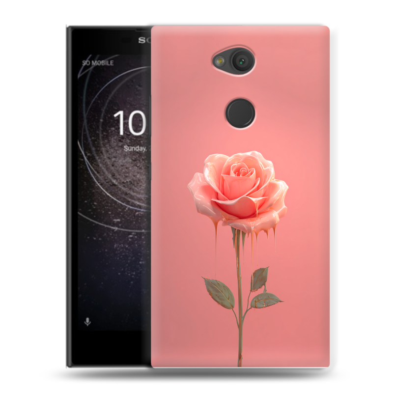 Пластиковый чехол на Sony Xperia L2 с принтом Розовая роза Пластиковый чехол на Sony Xperia L2 с принтом Розовая роза