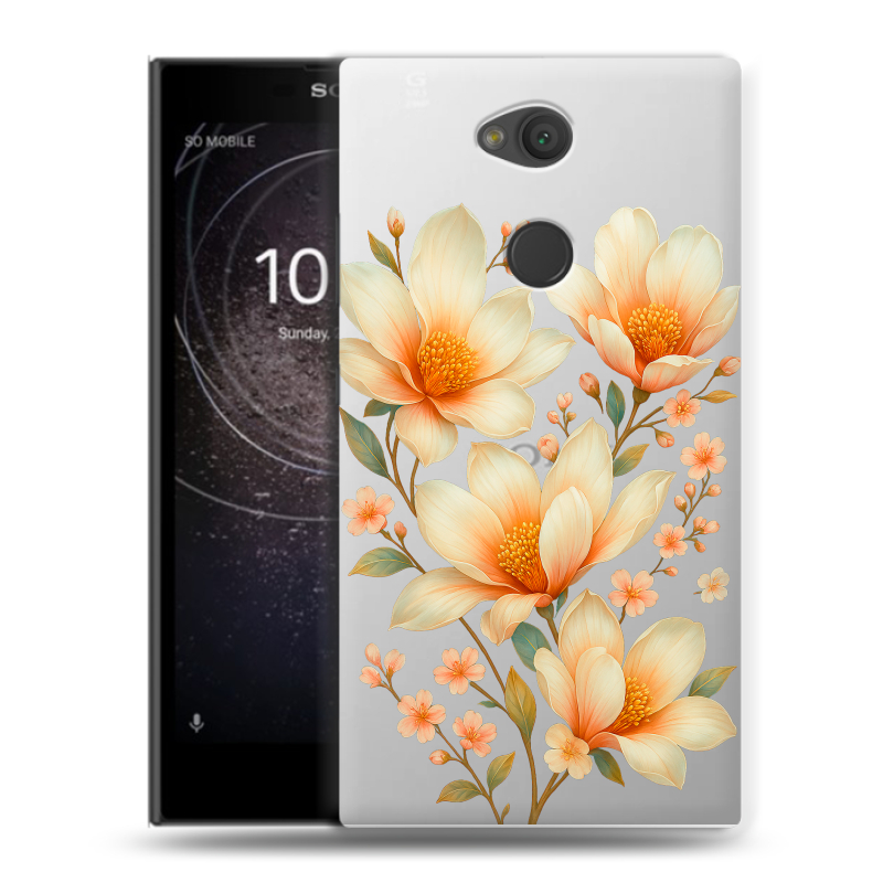 Пластиковый чехол на Sony Xperia L2 с принтом Цветы Пластиковый чехол на Sony Xperia L2 с принтом Цветы
