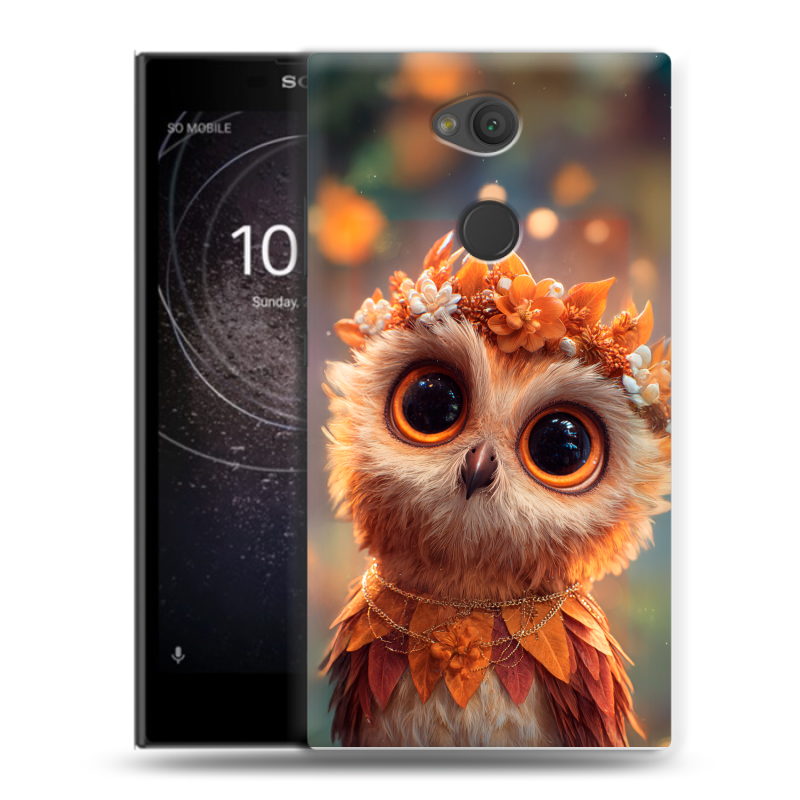 Пластиковый чехол на Sony Xperia L2 с принтом Милая сова Пластиковый чехол на Sony Xperia L2 с принтом Милая сова