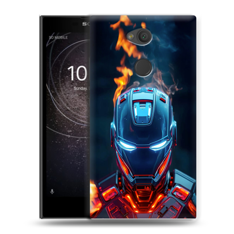 Пластиковый чехол на Sony Xperia L2 с принтом IronMan Железный человек Пластиковый чехол на Sony Xperia L2 с принтом IronMan Железный человек