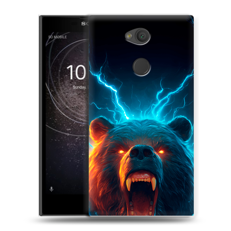 Пластиковый чехол на Sony Xperia L2 с принтом Медведь Пластиковый чехол на Sony Xperia L2 с принтом Медведь