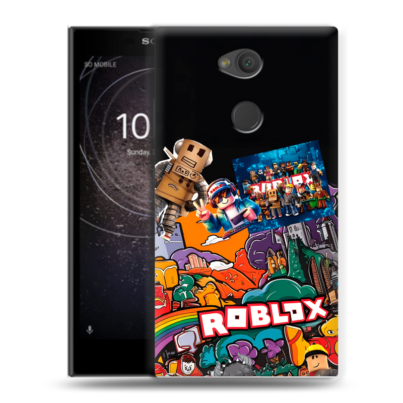 Пластиковый чехол на Sony Xperia L2 с принтом Roblox Роблокс Пластиковый чехол на Sony Xperia L2 с принтом Roblox Роблокс