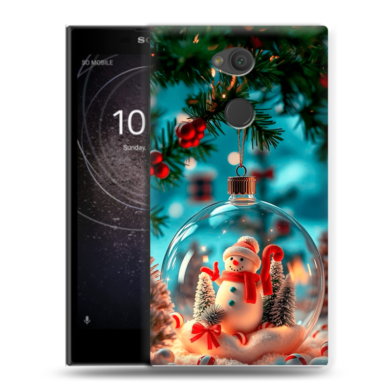 Пластиковый чехол на Sony Xperia L2 с принтом Новый год Пластиковый чехол на Sony Xperia L2 с принтом Новый год