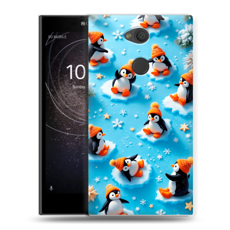 Пластиковый чехол на Sony Xperia L2 с принтом Новый год Пластиковый чехол на Sony Xperia L2 с принтом Новый год