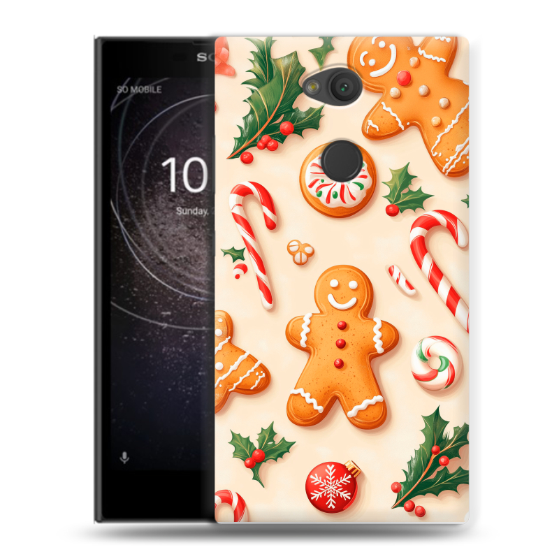 Пластиковый чехол на Sony Xperia L2 с принтом Новый год Пластиковый чехол на Sony Xperia L2 с принтом Новый год