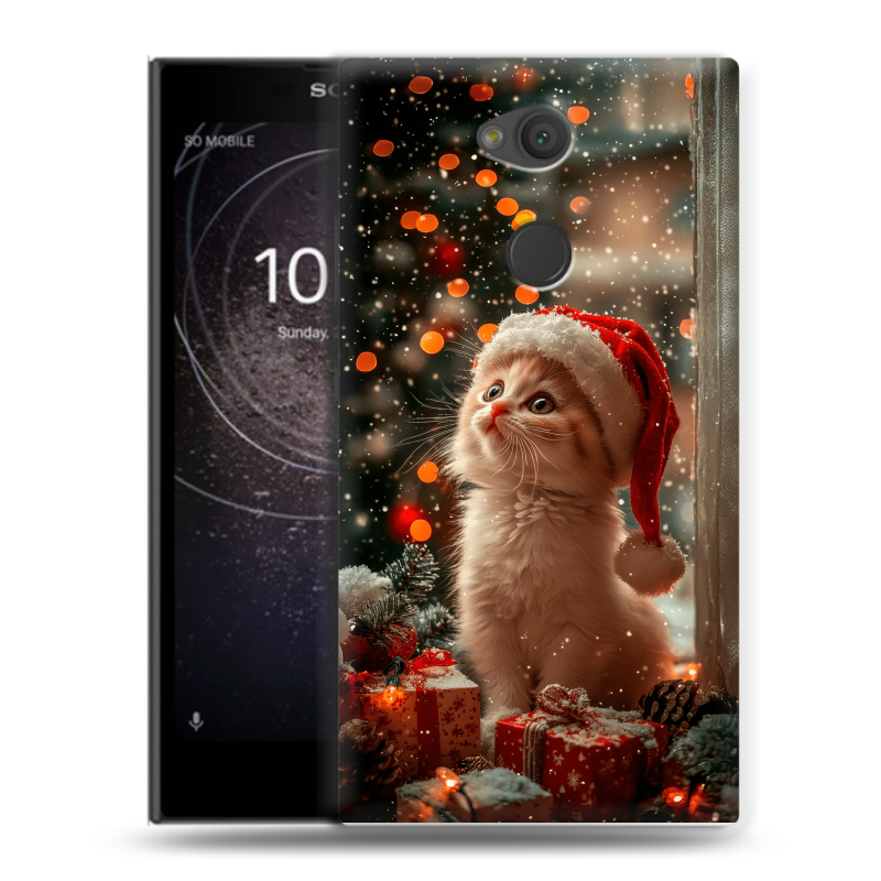 Пластиковый чехол на Sony Xperia L2 с принтом Новый год Пластиковый чехол на Sony Xperia L2 с принтом Новый год