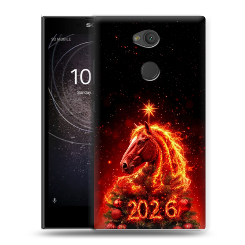 Пластиковый чехол на Sony Xperia L2 с принтом Новый год Пластиковый чехол на Sony Xperia L2 с принтом Новый год