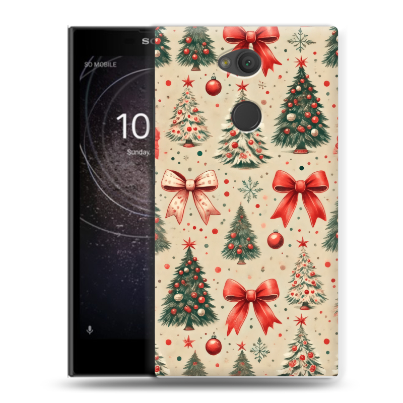 Пластиковый чехол на Sony Xperia L2 с принтом Новый год Пластиковый чехол на Sony Xperia L2 с принтом Новый год