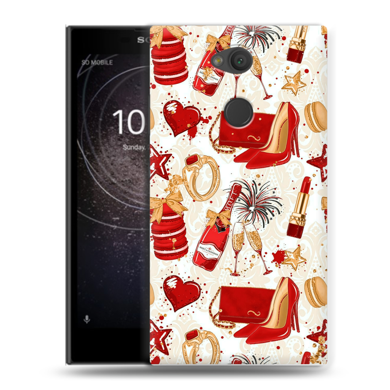 Пластиковый чехол на Sony Xperia L2 с принтом Новый год Пластиковый чехол на Sony Xperia L2 с принтом Новый год