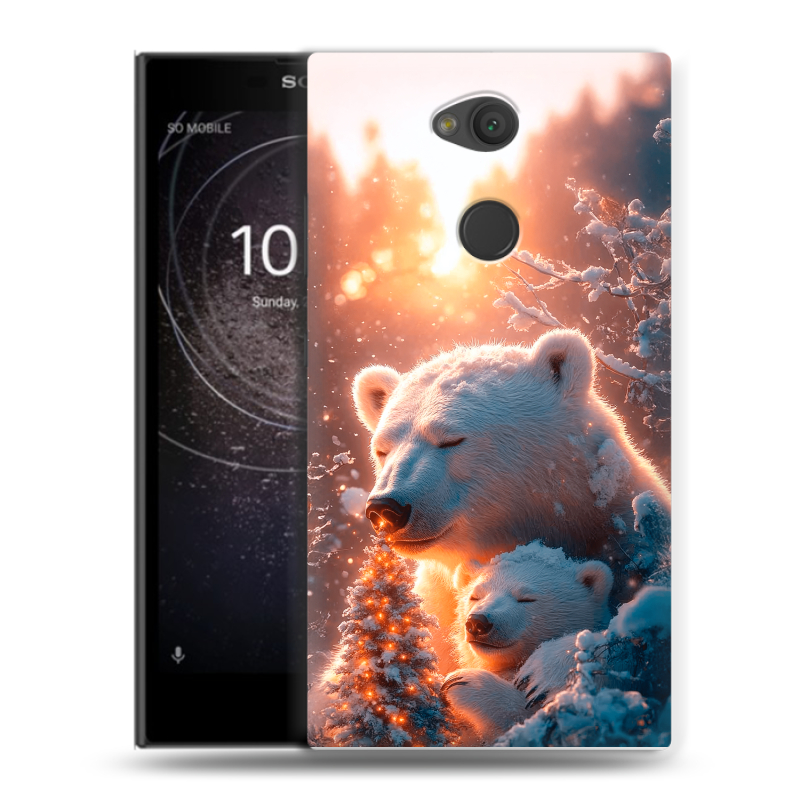 Пластиковый чехол на Sony Xperia L2 с принтом Новый год Пластиковый чехол на Sony Xperia L2 с принтом Новый год