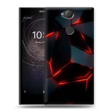 Силиконовый противоударный чехол на Sony Xperia XA2 с принтом Яркие абстракции Силиконовый противоударный чехол на Sony Xperia XA2 с принтом Яркие абстракции
