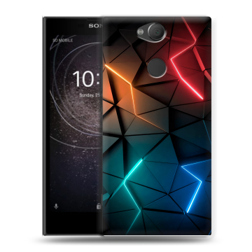 Силиконовый противоударный чехол на Sony Xperia XA2 с принтом Абстракция неон Силиконовый противоударный чехол на Sony Xperia XA2 с принтом Абстракция неон