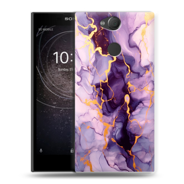 Силиконовый противоударный чехол на Sony Xperia XA2 с принтом Мрамор Силиконовый противоударный чехол на Sony Xperia XA2 с принтом Мрамор