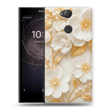 Силиконовый противоударный чехол на Sony Xperia XA2 с принтом Цветы Силиконовый противоударный чехол на Sony Xperia XA2 с принтом Цветы