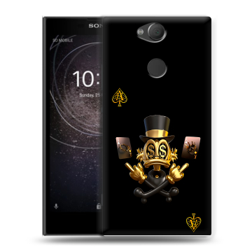 Силиконовый противоударный чехол на Sony Xperia XA2 с принтом Золотой скрудж макдак Силиконовый противоударный чехол на Sony Xperia XA2 с принтом Золотой скрудж макдак