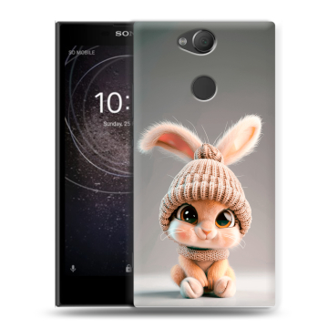 Силиконовый противоударный чехол на Sony Xperia XA2 с принтом Кролик Силиконовый противоударный чехол на Sony Xperia XA2 с принтом Кролик